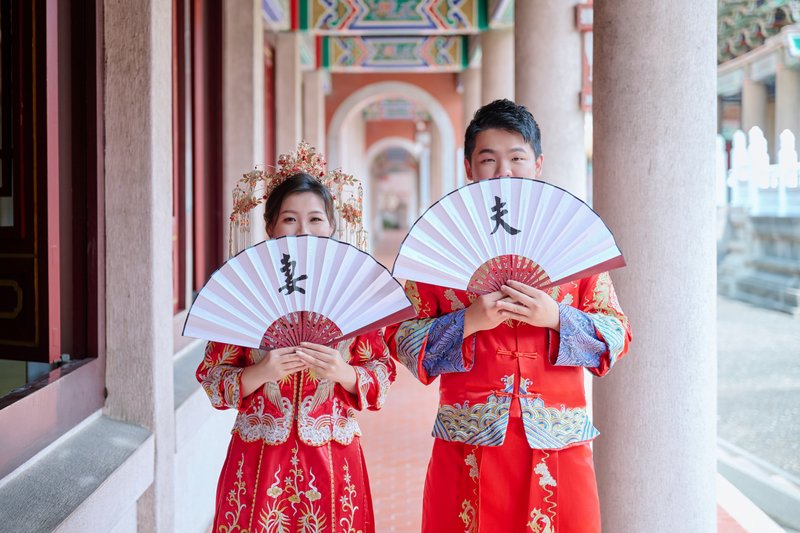 中式禮服風格 推薦 比堤婚紗 推薦客人：永嘉＆佩瑩 中式場景