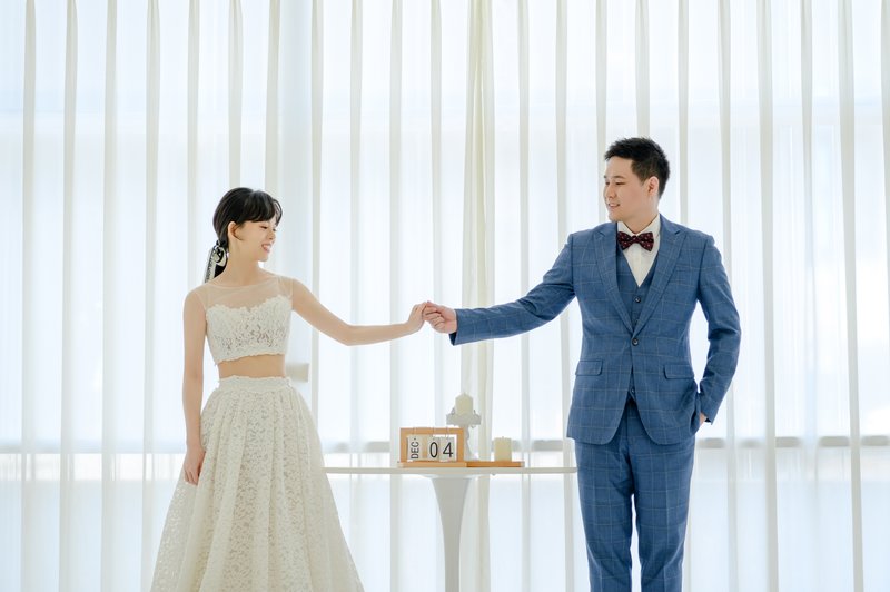 挑選照片 推薦 比堤婚紗 推薦客人：Mr.Lin＆Mrs.Chao 兩截式白紗