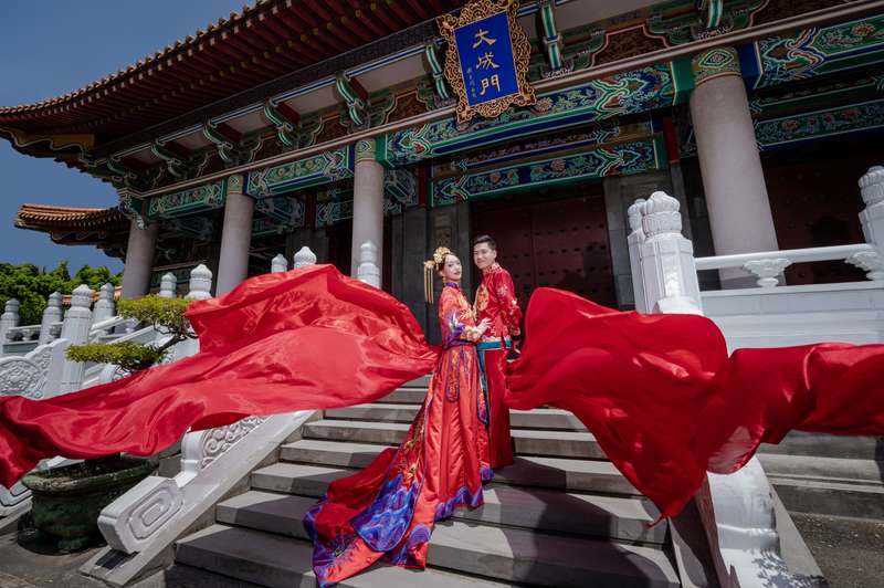 中式禮服款式 推薦 比堤婚紗 推薦客人：彥宇＆玟寧 台中市孔廟