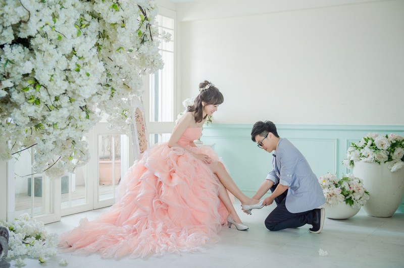 比堤婚紗 推薦新人：德威＆亭伃 韓風攝影棚