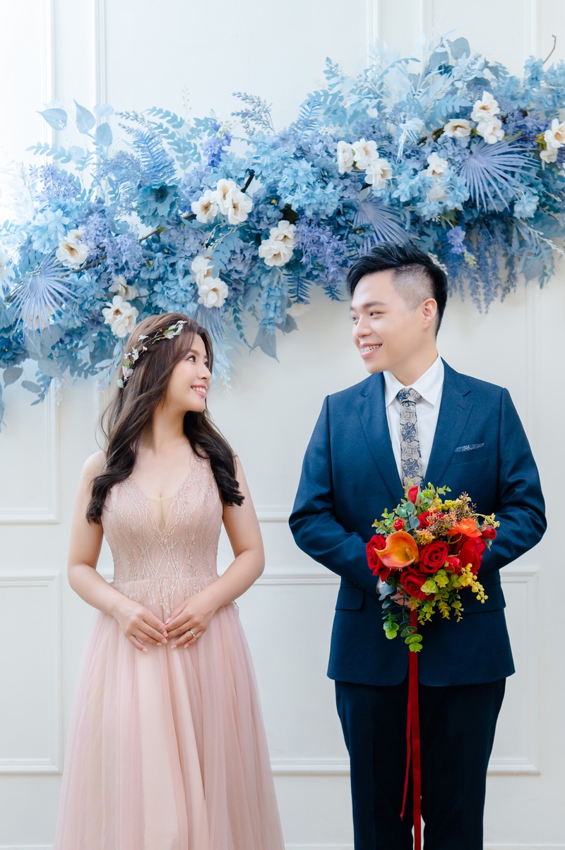 修片 推薦 比堤婚紗 推薦客人：Mr. Chen ＆ Mrs. Yeh 粉紅色晚禮服