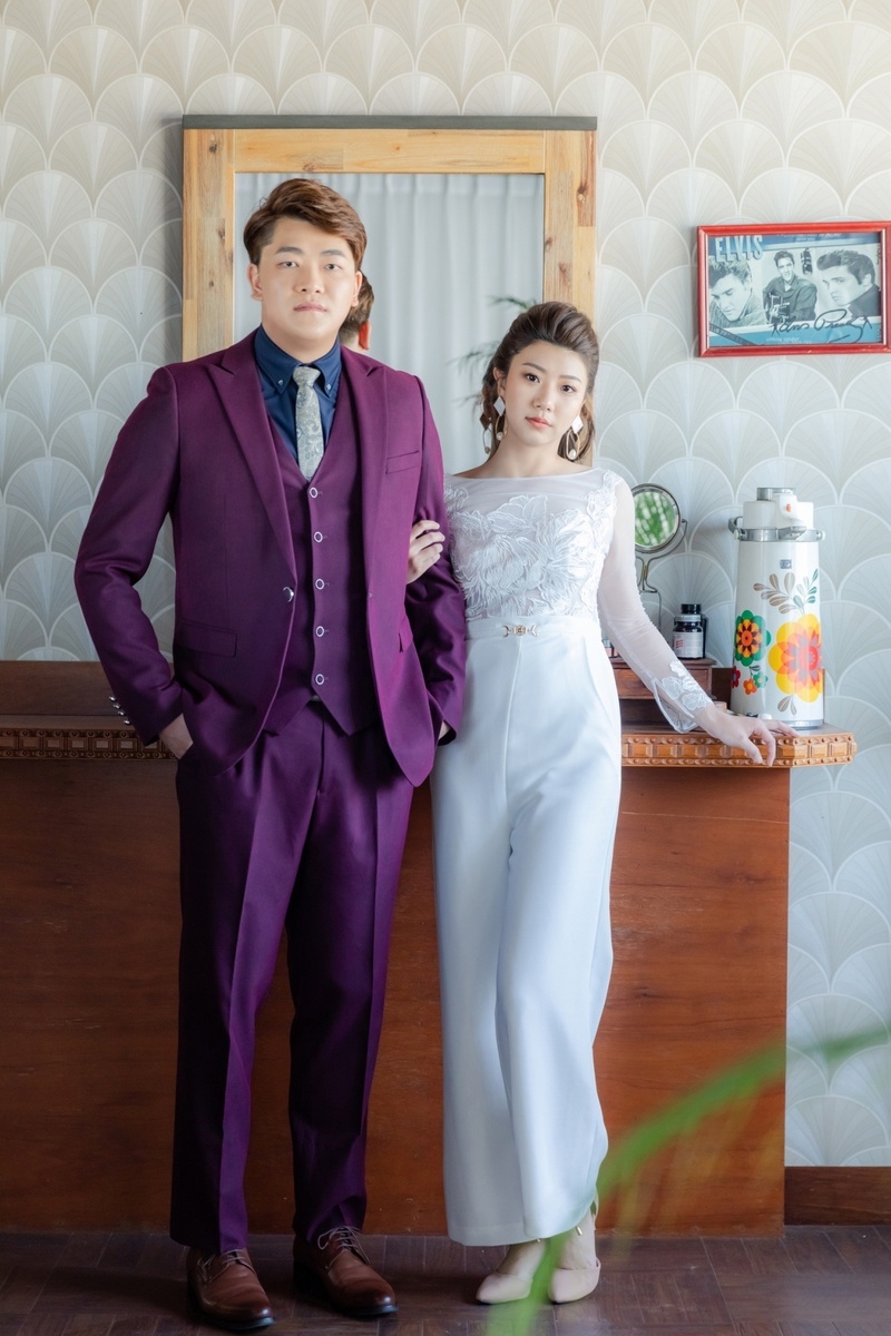 婚禮博覽會 推薦 比堤婚紗 推薦客人：Wei Hung＆Chia Jung 褲裝白紗