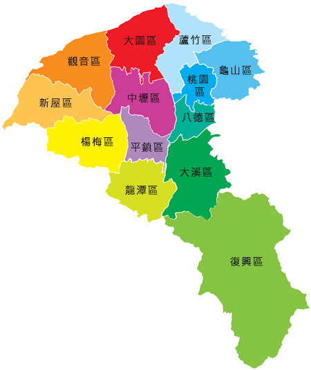 桃園市行政區地圖