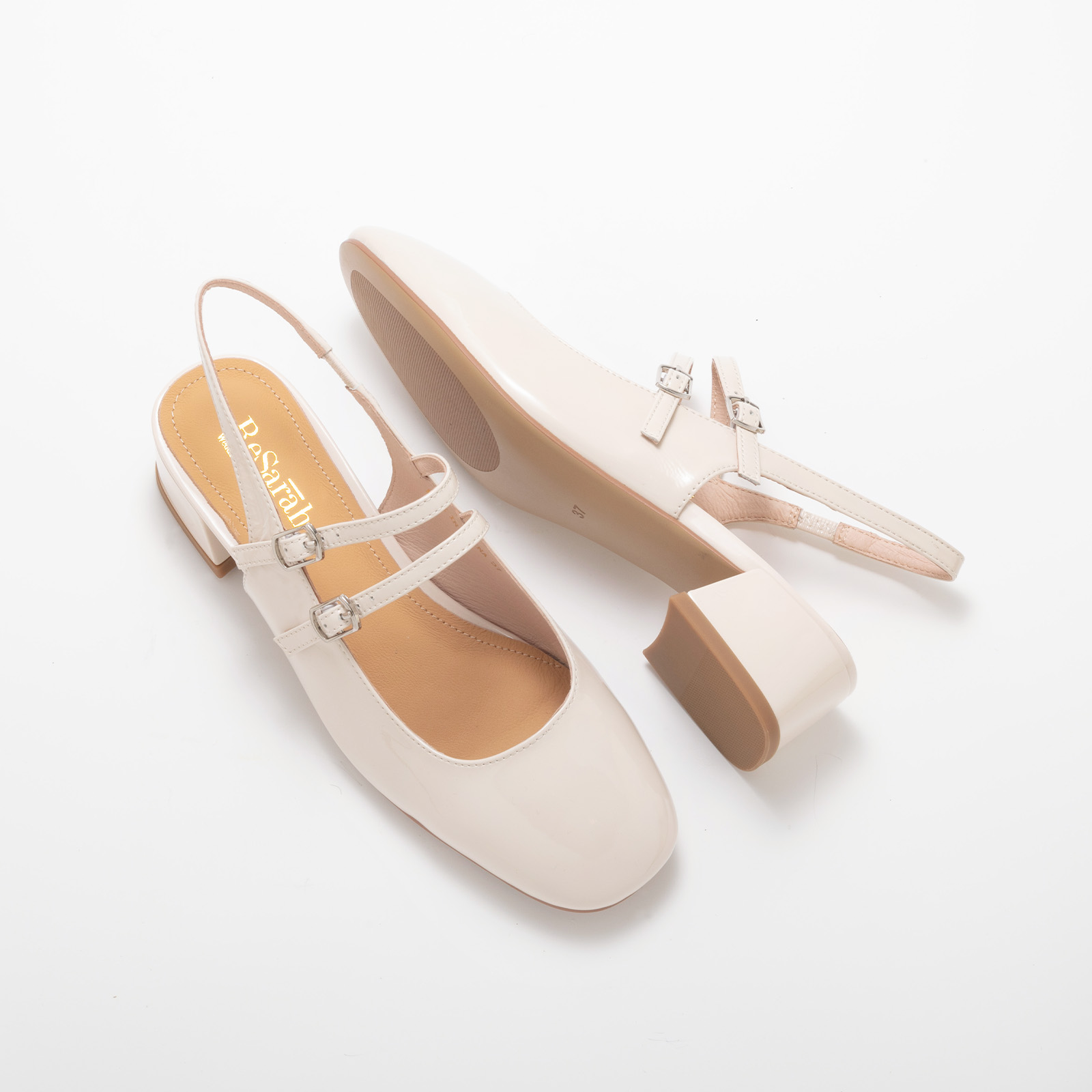 ReSarah-平底婚鞋 瑪莉珍白-2