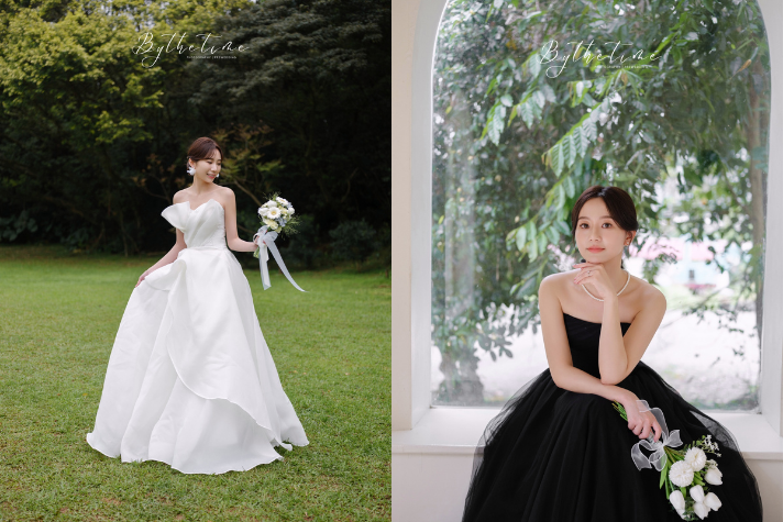 白紗與黑紗婚紗照