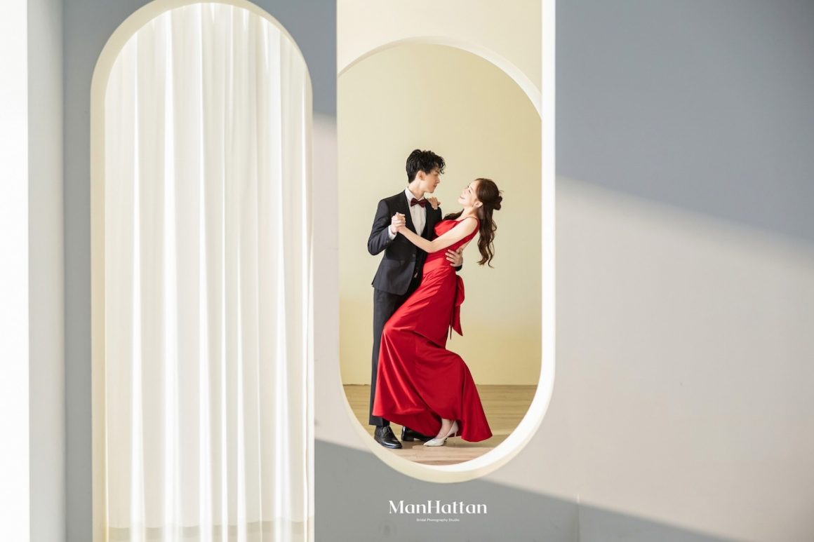Manhattan 曼哈頓攝影 紅色婚紗 蝴蝶結